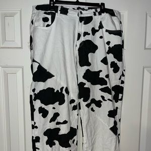 Cow Print Jeans